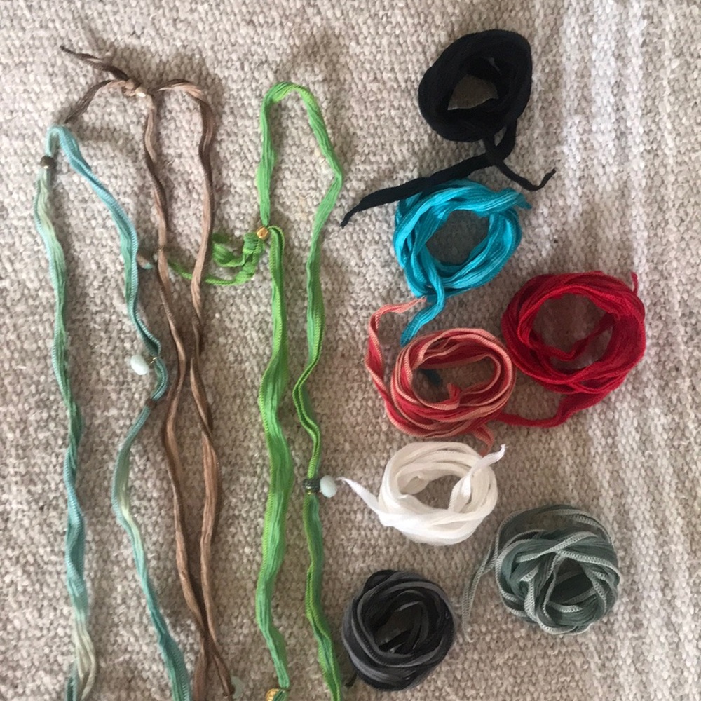 Three Silk wrap charm bracelets - Picture 6 of 7